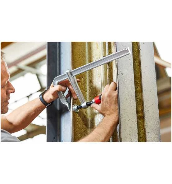 BESSEY Schraubzwinge Ganzstahl Mit 2-Komponenten-Heft 300 X 120 Mm Klappgriff – Bild 6