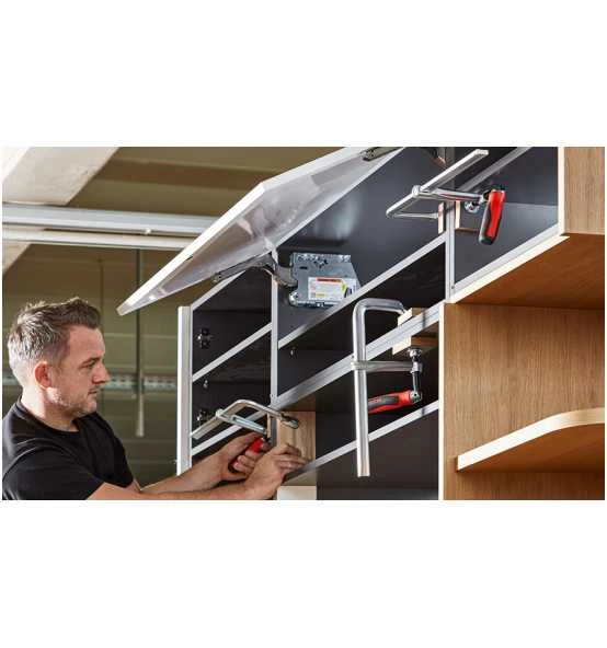 BESSEY Schraubzwinge Ganzstahl Mit 2-Komponenten-Heft 300 X 120 Mm Klappgriff – Bild 4