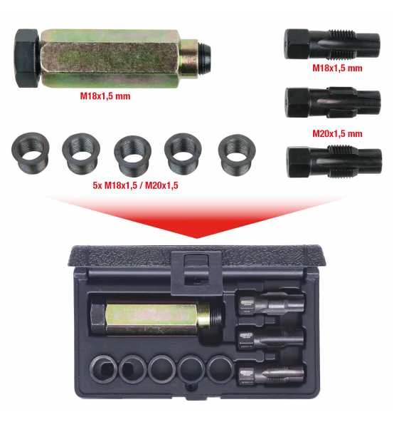KS Tools THREADfix Reparatur-Satz M18x1,5 F.Lambdasonden,9-tlg. â Bild 2