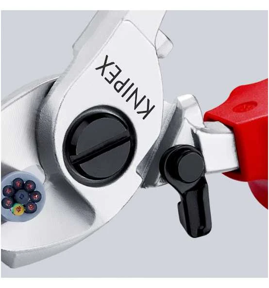 Knipex Kabelschere Mit Öffnungsfeder Isoliert Mit Mehrkomponenten-Hüllen, VDE-geprüft Verchromt 165 Mm – Bild 6