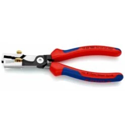 Knipex StriX Abisolierzangen Mit Kabelschere, Mit Mehrkomponenten-Hüllen, Schwarz Atramentiert 180 Mm