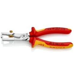 Knipex StriX Abisolierzangen Mit Kabelschere Isoliert Mit Mehrkomponenten-Hüllen, VDE-geprüft Verchromt 180 Mm
