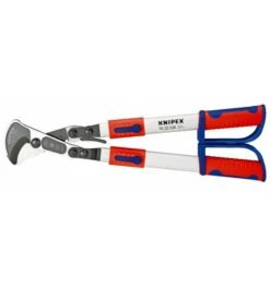 Knipex Kabelschere (Ratschenprinzip) Mit Teleskopschenkeln, Mit Mehrkomponenten-Hüllen, 570 Mm
