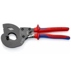 Knipex ACSR Freileitungsschneider (Ratschenprinzip) Für Freileitungsseile Mit Stahlkern, Mit Mehrkomponenten-Hüllen, Brüniert, 340 Mm (SB-Karte/Bliste