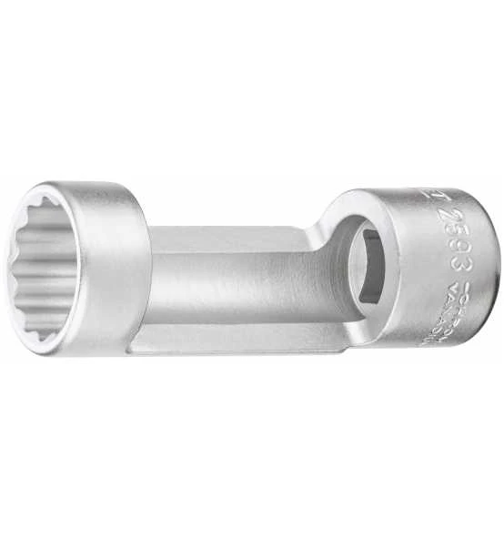 Hazet Stoßdämpfer-Steckschlüsseleinsatz (Doppelsechskant), Vierkant Hohl 12,5 Mm (1/2"), Außen-Doppel-Sechskant Profil, 21 Mm – Bild 2