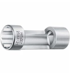 Hazet Stoßdämpfer-Steckschlüsseleinsatz (Doppelsechskant), Vierkant Hohl 12,5 Mm (1/2"), Außen-Doppel-Sechskant Profil, 21 Mm