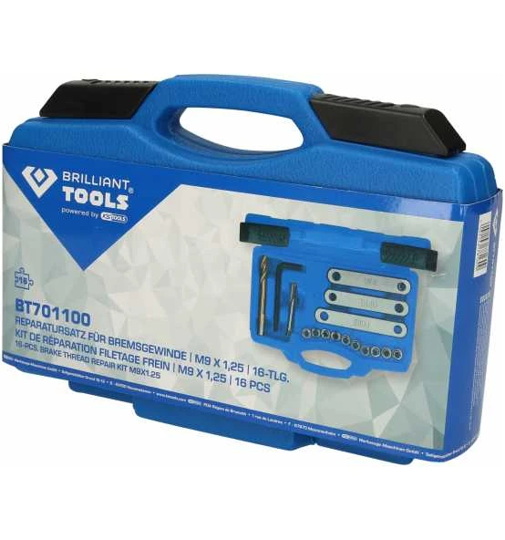Brilliant Tools Reparatursatz Für Bremsgewinde, M9 X 1,25, 16-tlg. – Bild 6